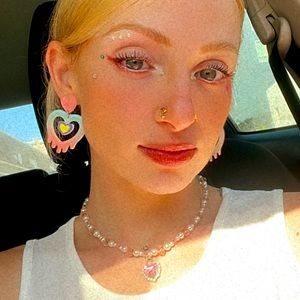 Pastel ombré heart earrings